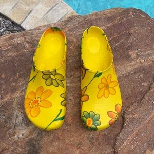 Birkenstock Birki Yellow Floral Clogs